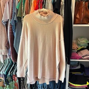 FP Blush Pink Turtleneck Sweater